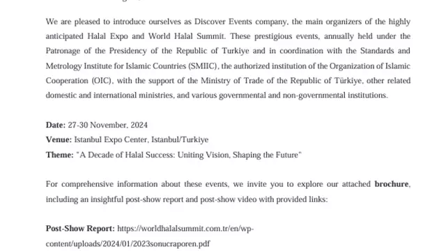 10. World Halal Summıt And Halal Expo 2024 Organızatıon-2