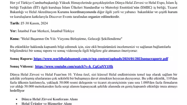 10. World Halal Summıt And Halal Expo 2024 Organızatıon-3