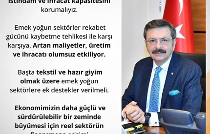 Ülkemizin Üretim, Yatırım, İstihdam Ve İhracat Kapasitesini Korumalıyız