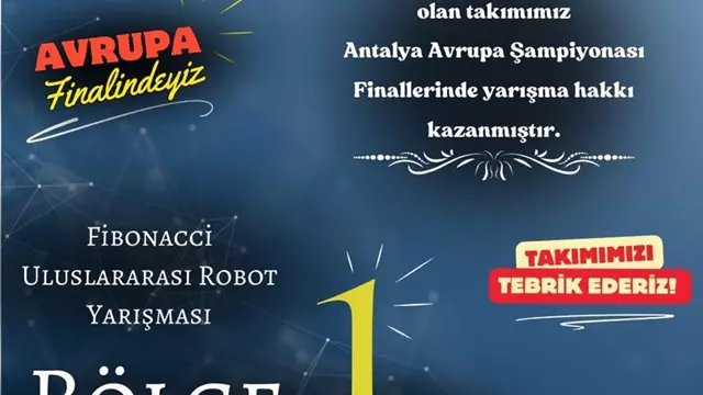 Fibonacci Uluslararası Robot Yarışmasında 1.-6