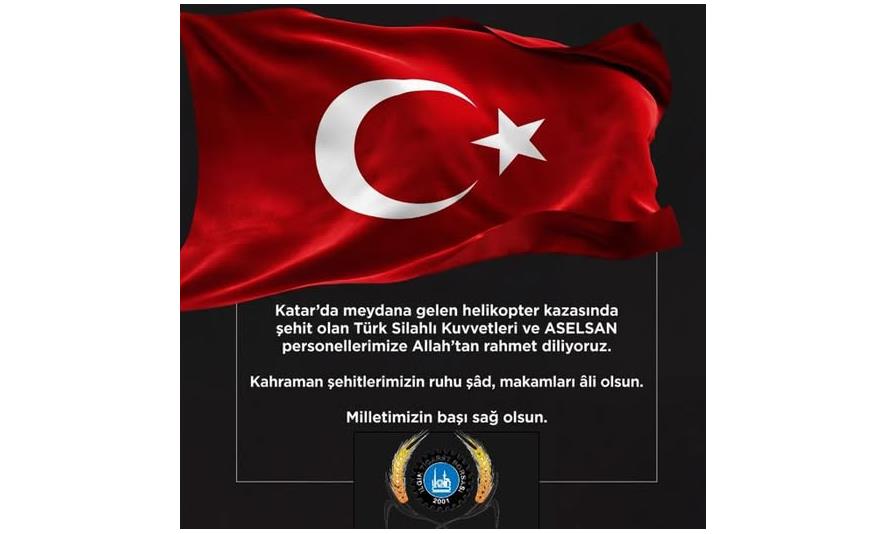 KATAR'DA MEYDANA GELEN TÜRK SİLAHLI KUVVETLERİNE AİT HELİKOPTER KAZASI