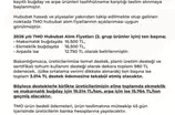 TMO 2026 HUBUBAT ALIM SATIŞ FİYATLARI